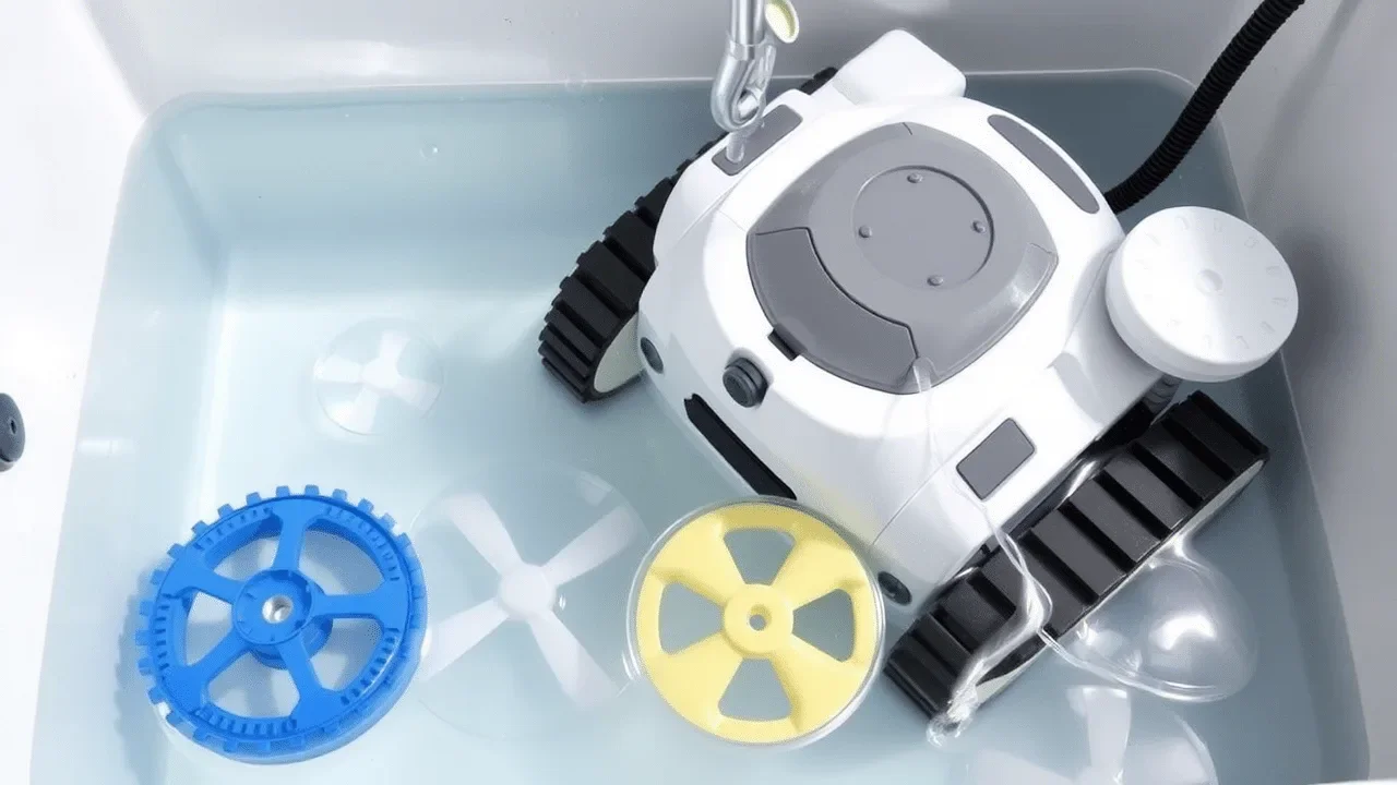 nettoyer robot nettoyeur de piscine avec des ultrasons